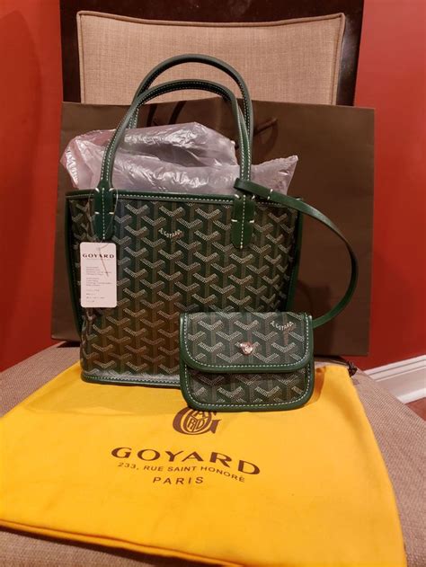 goyard green bag|reversible goyard tote bag.